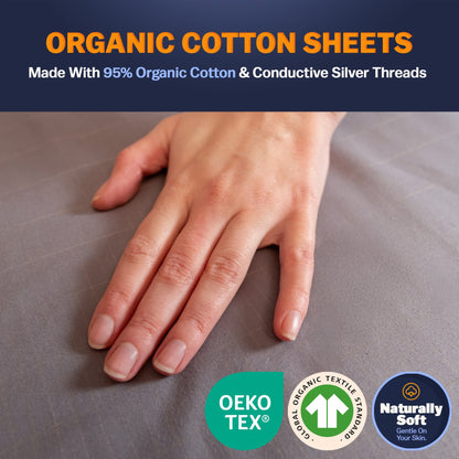 GAYA Grounding Bed Sheet | Gray or Off White - Quahog Bay Bedding