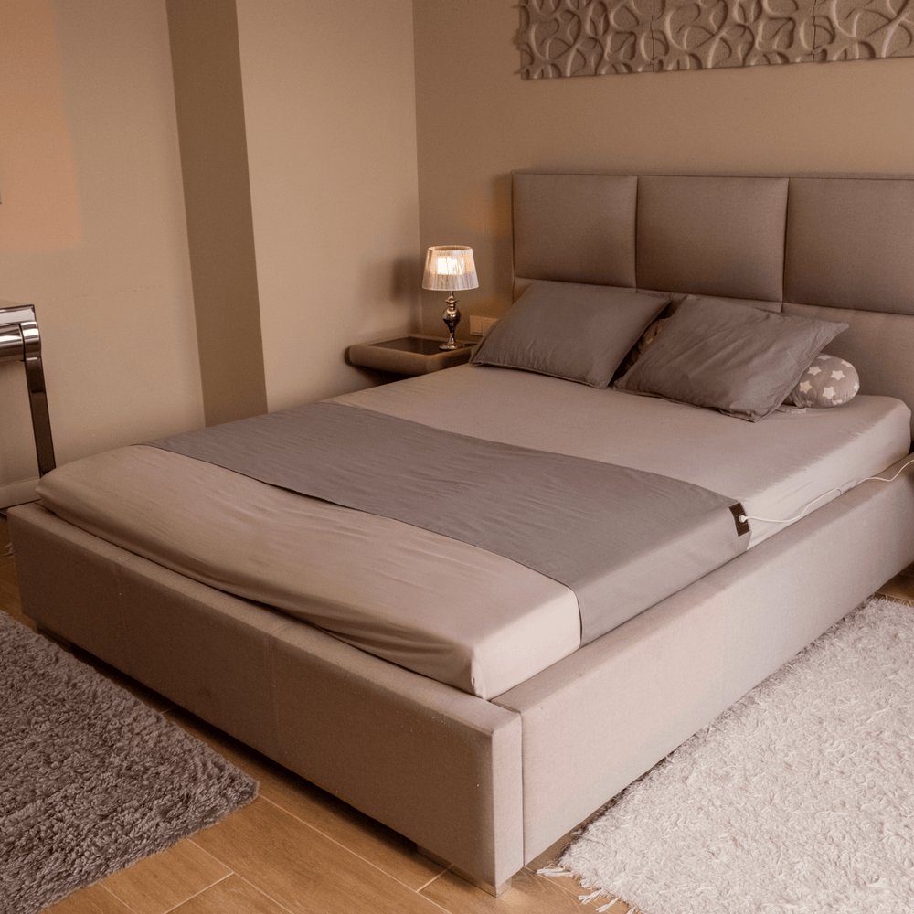 GAYA Grounding Bed Sheet | Gray or Off White - Quahog Bay Bedding