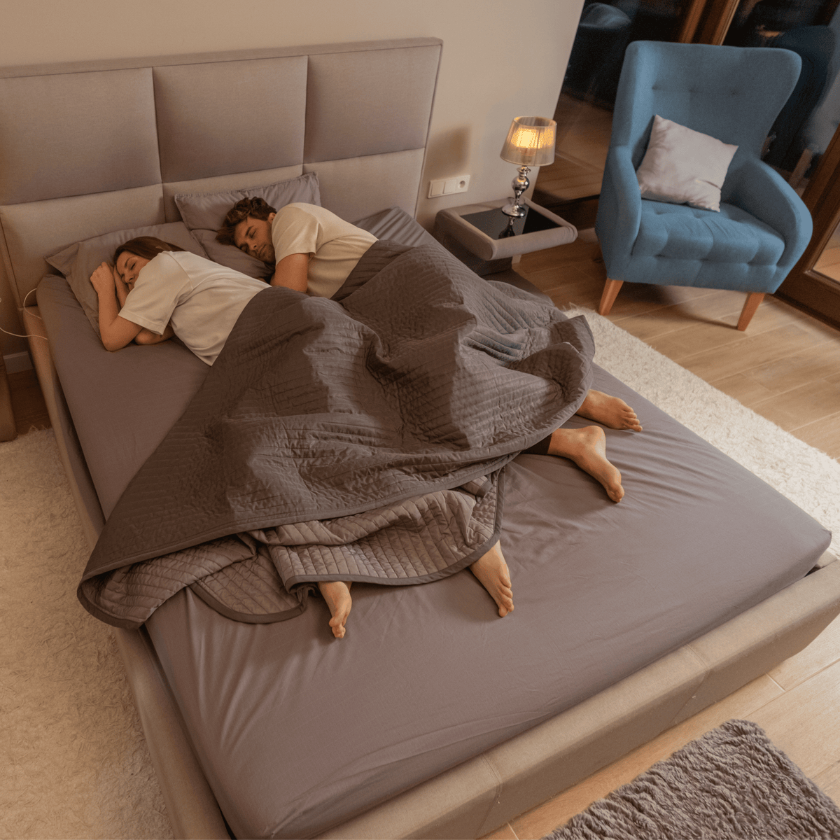 GAYA Grounding Fitted Sheet | Gray or White - Quahog Bay Bedding