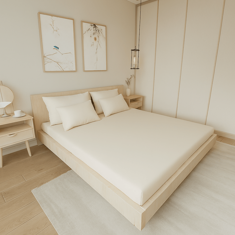 GAYA Grounding Fitted Sheet | Gray or White - Quahog Bay Bedding