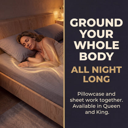 GAYA Grounding Pillowcase | Gray | 20 x 30 Inches - Quahog Bay Bedding