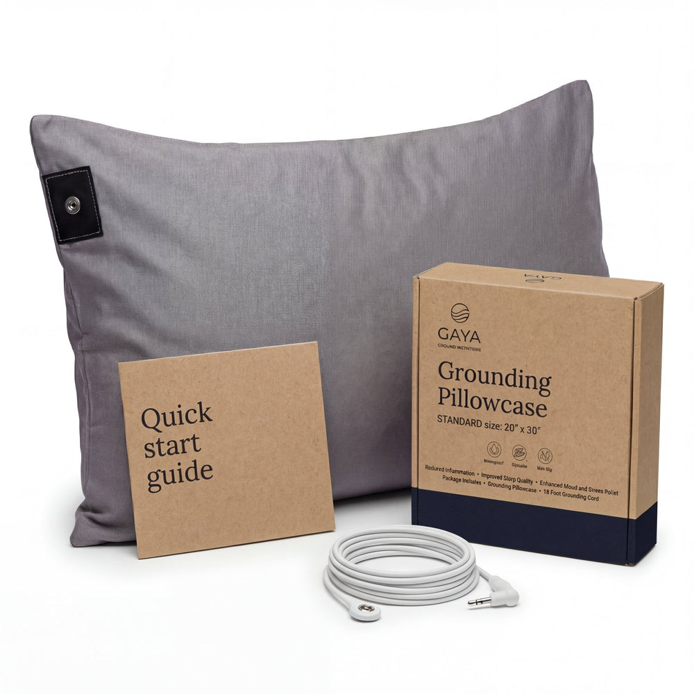 GAYA Grounding Pillowcase | Gray | 20 x 30 Inches - Quahog Bay Bedding