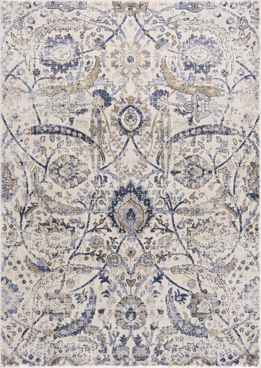 Georgiana Blue & Beige Oushak Rug - Quahog Bay Bedding