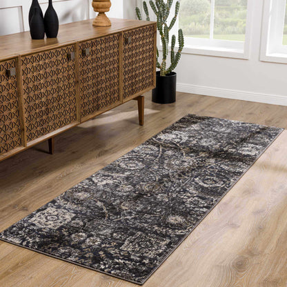 Georgiana Charcoal Area Rug - Quahog Bay Bedding