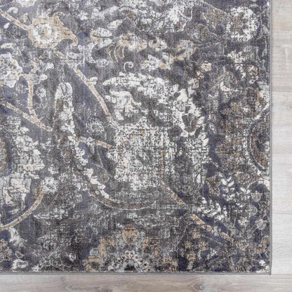 Georgiana Charcoal Area Rug - Quahog Bay Bedding