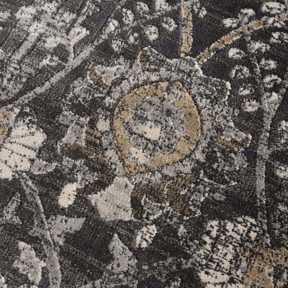 Georgiana Charcoal Area Rug - Quahog Bay Bedding