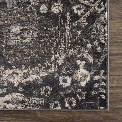 Georgiana Charcoal Area Rug - Quahog Bay Bedding