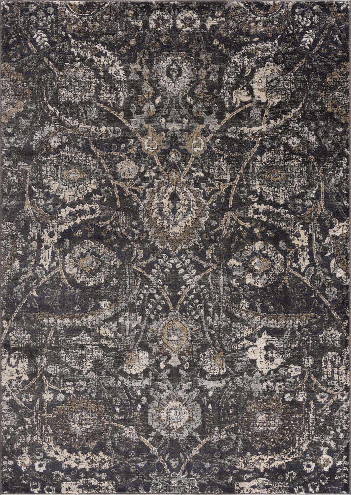 Georgiana Charcoal Area Rug - Quahog Bay Bedding