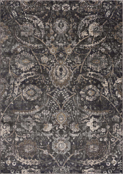 Georgiana Charcoal Area Rug - Quahog Bay Bedding