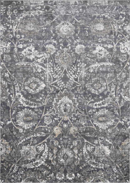 Georgiana Charcoal Area Rug - Quahog Bay Bedding