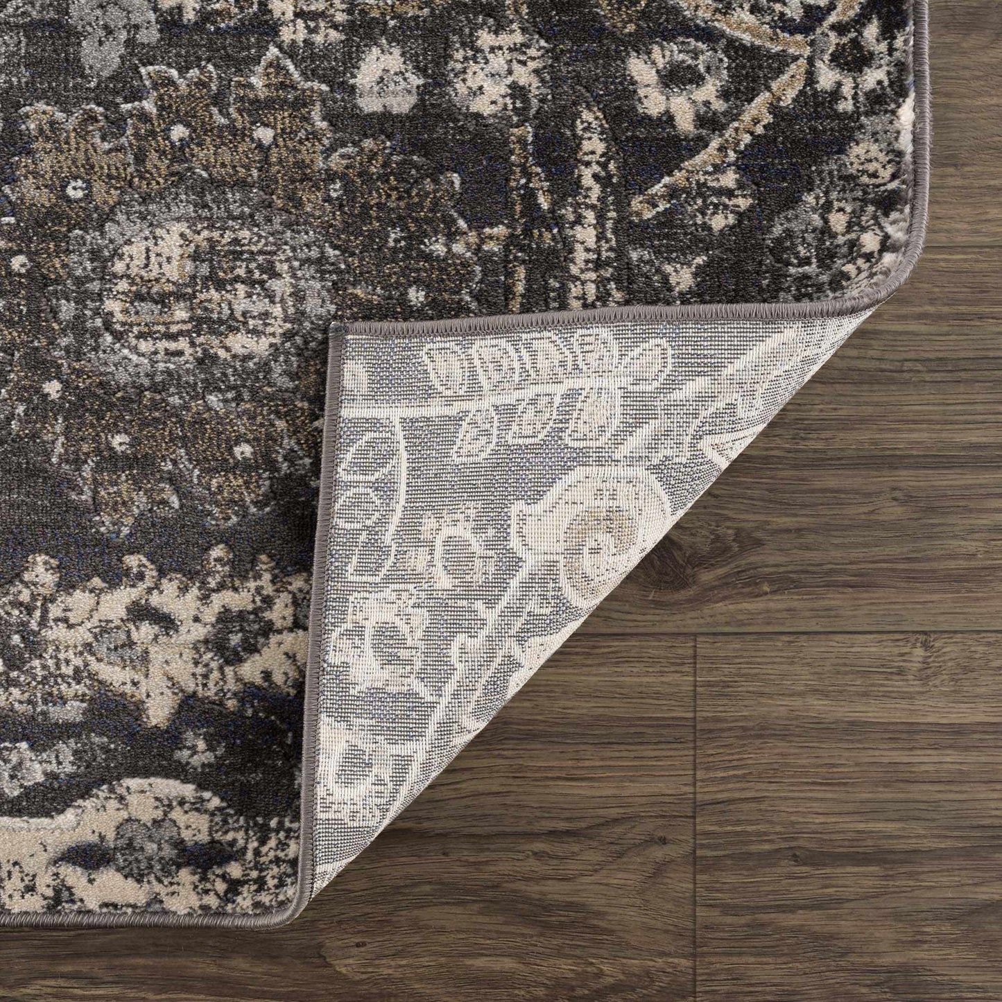 Georgiana Charcoal Area Rug - Quahog Bay Bedding