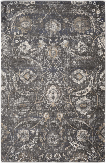 Georgiana Charcoal Area Rug - Quahog Bay Bedding