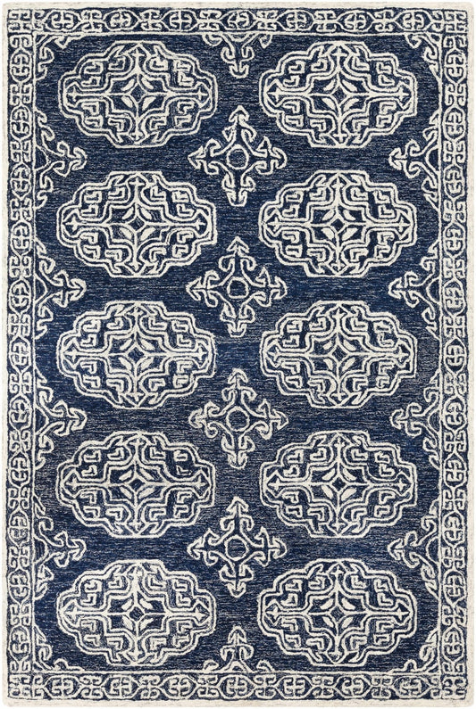 Glenoma Blue Regency Wool Rug - Quahog Bay Bedding
