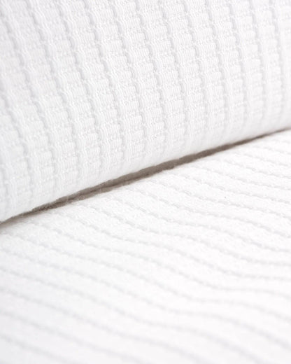 100% Cotton Honeycomb Blanket White