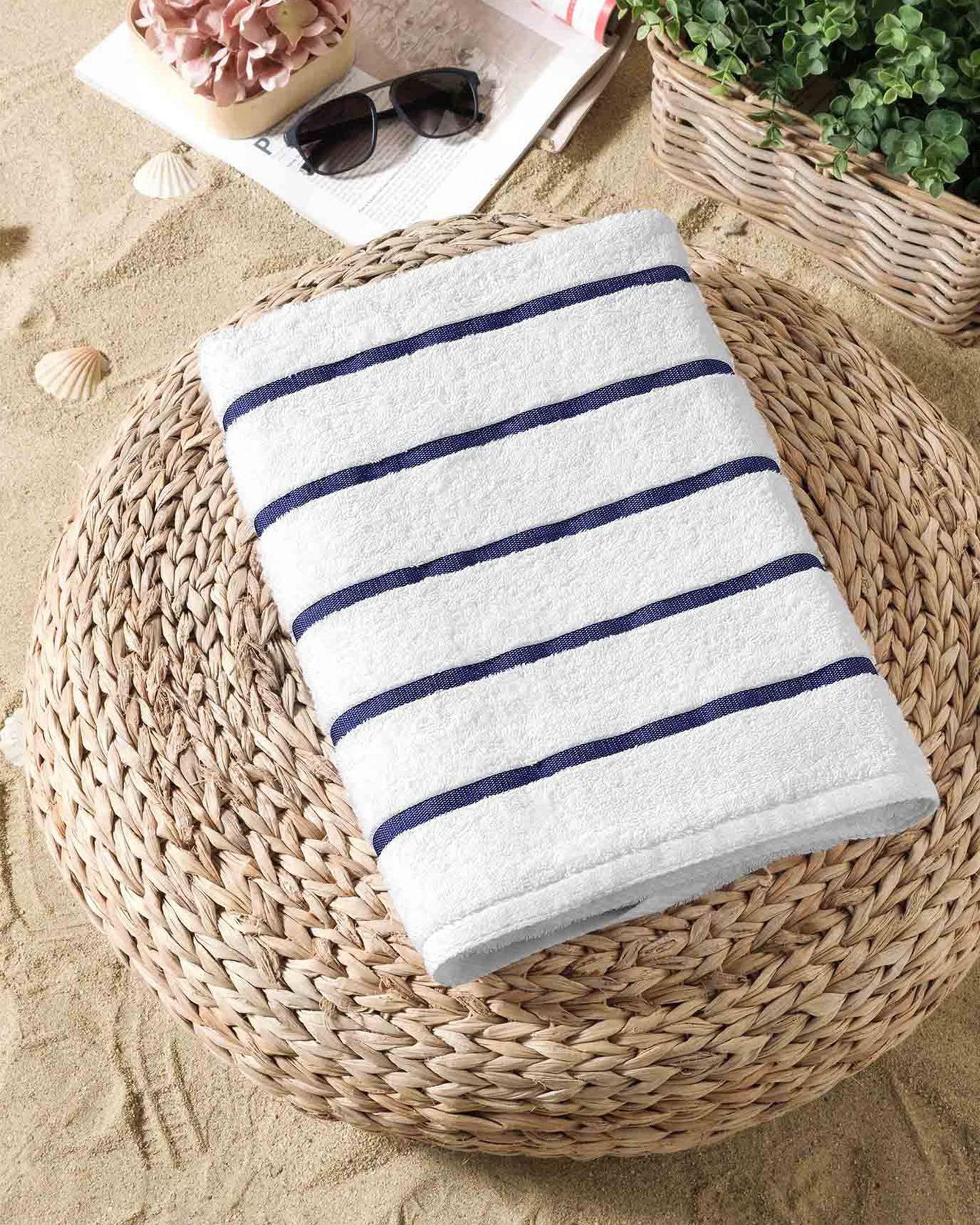 Blue Stripe Pool and Beach Towel - Quahog Bay Bedding