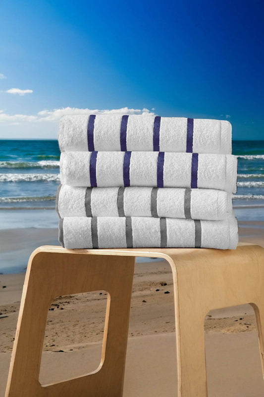 Stripe Pool and Beach Towels Bundle Set - Quahog Bay Bedding