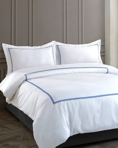 Navy Stripe Cotton Duvet Cover Set - Quahog Bay