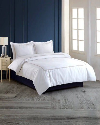 Silver Stripe Organic Cotton Duvet Cover Set - Quahog Bay Bedding