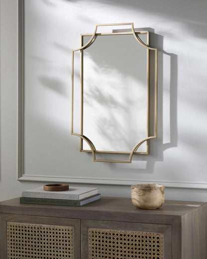 Golasecca Brass Frame Gold Mirror - Quahog Bay Bedding