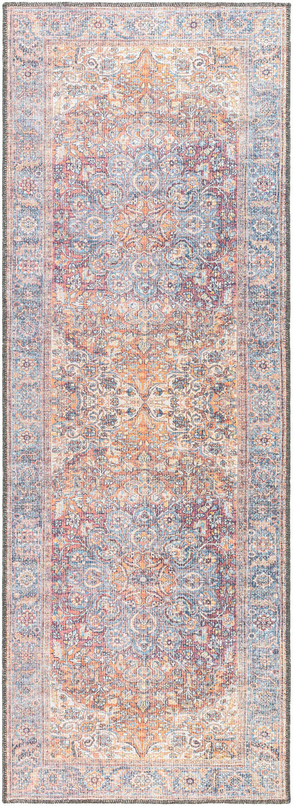 Rust Gardnertown Medallion Washable Area Rug - Clearance