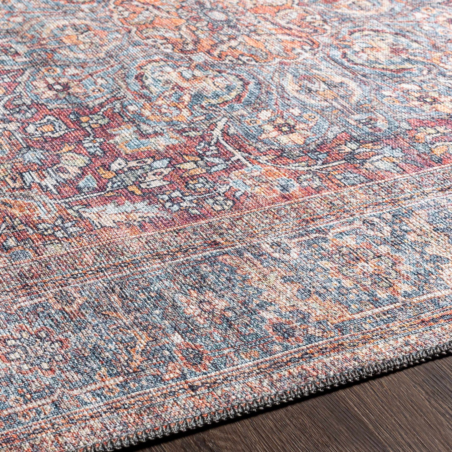 Rust Gardnertown Medallion Washable Area Rug - Clearance