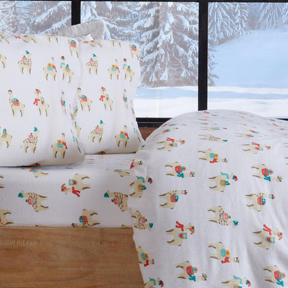 100% Turkish Cotton Flannel Sheet Sets - Christmas Sheets