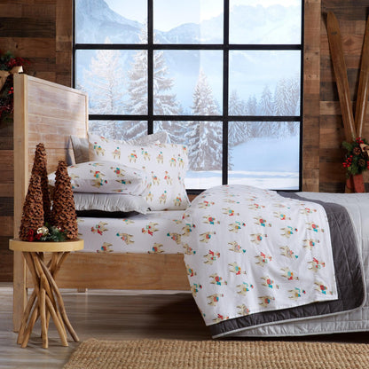 100% Turkish Cotton Flannel Sheet Sets - Christmas Sheets