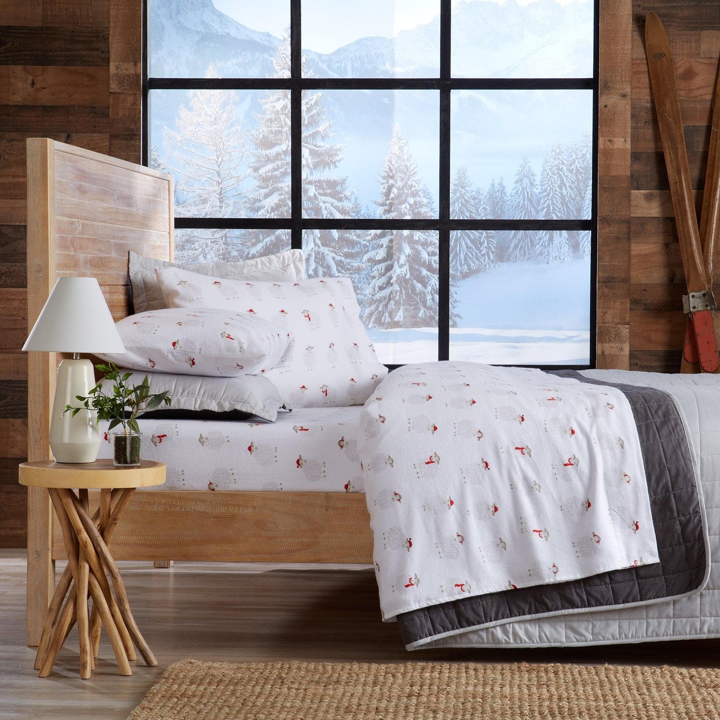 100% Turkish Cotton Flannel Sheet Sets - Christmas Sheets