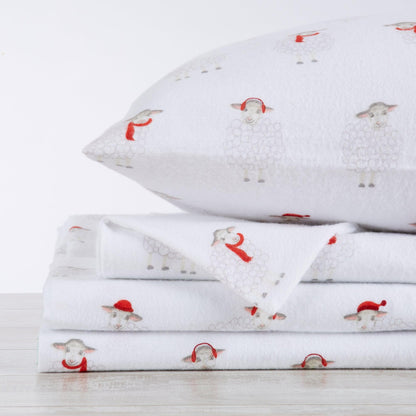 100% Turkish Cotton Flannel Sheet Sets - Christmas Sheets