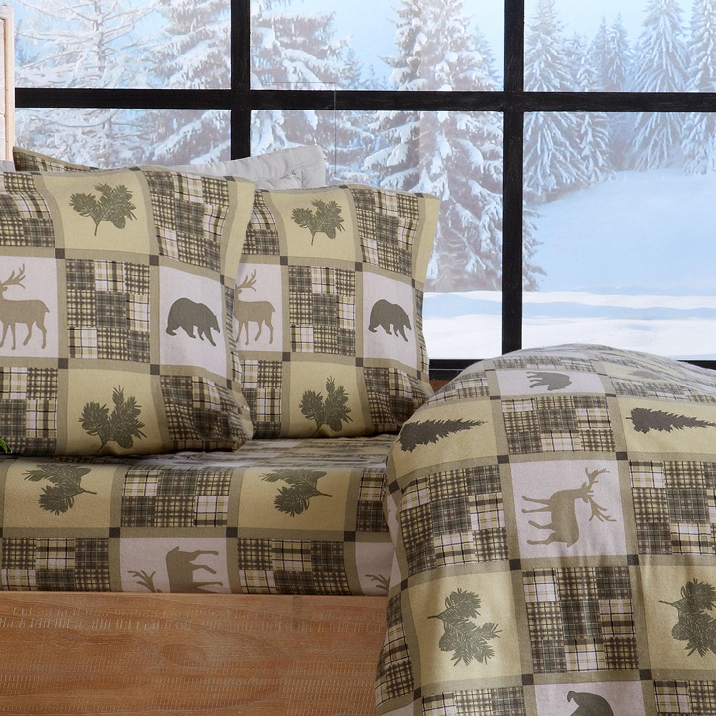 100% Turkish Cotton Flannel Sheet Sets - Christmas Sheets