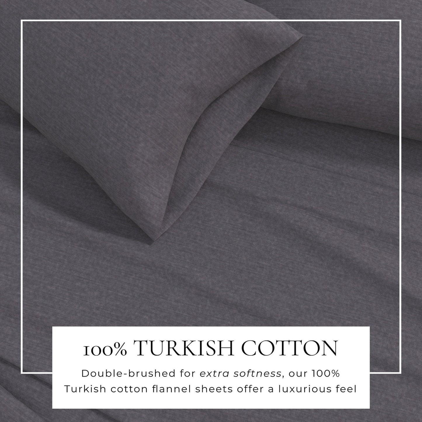 Heathered Solid Cotton Blend Flannel Sheets - Solid Cotton Flannel Sheets