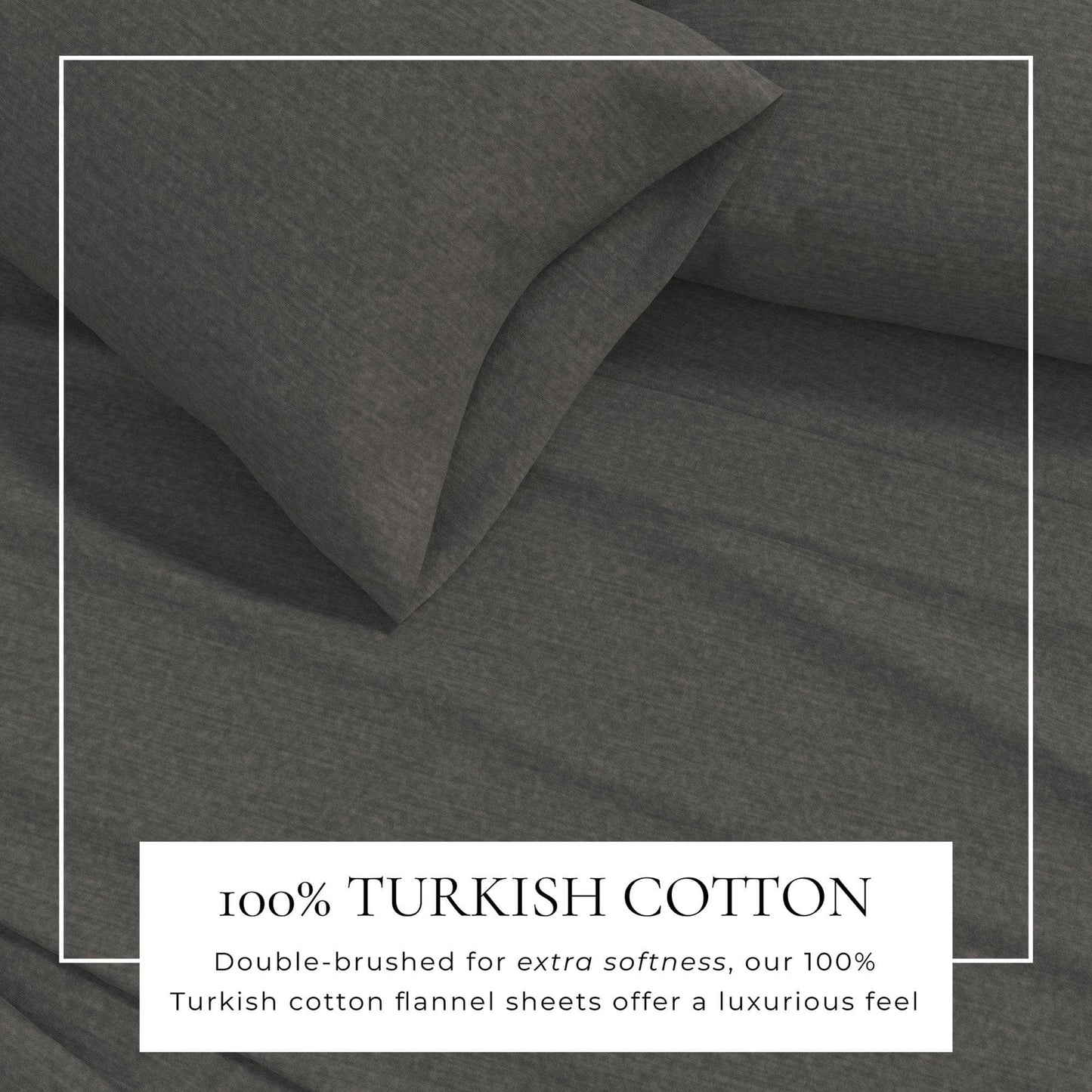 Heathered Solid Cotton Blend Flannel Sheets - Solid Cotton Flannel Sheets