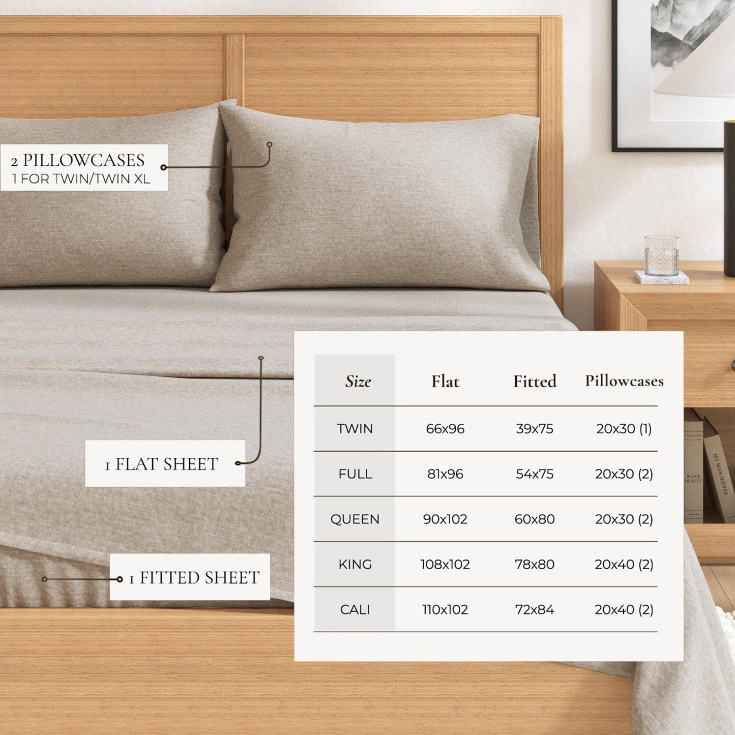Heathered Solid Cotton Blend Flannel Sheets - Solid Cotton Flannel Sheets