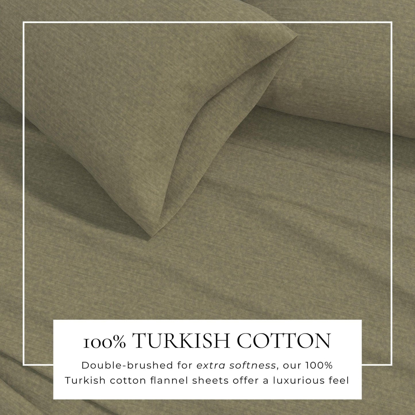Heathered Solid Cotton Blend Flannel Sheets - Solid Cotton Flannel Sheets