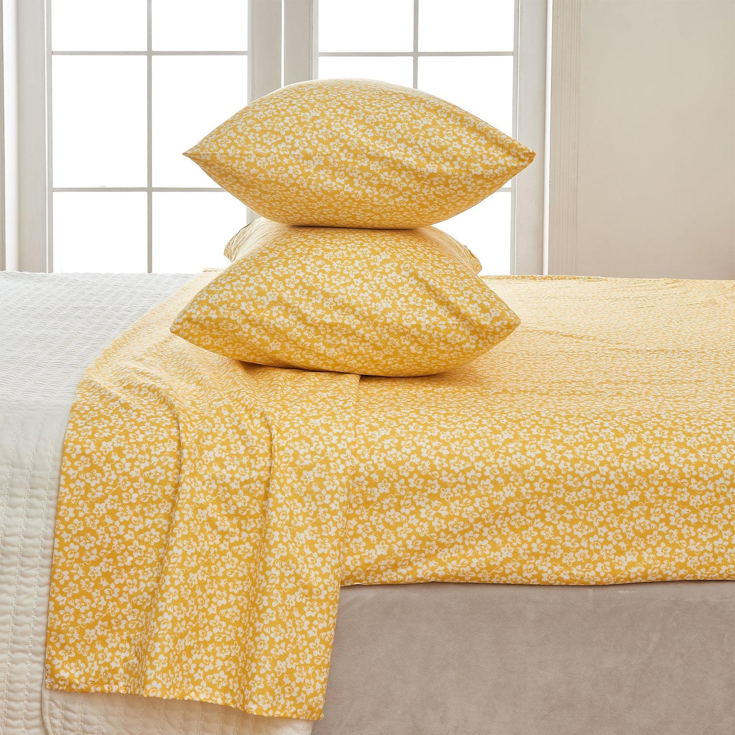 Floral Microfiber Sheet Sets - Delia - Coastal & Floral Themed Bedding