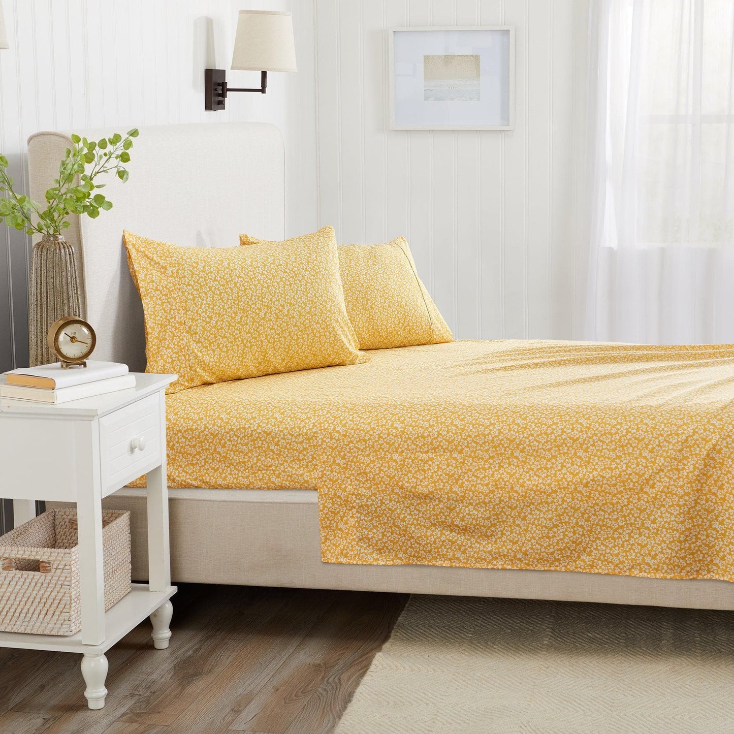 Floral Microfiber Sheet Sets - Delia - Coastal & Floral Themed Bedding