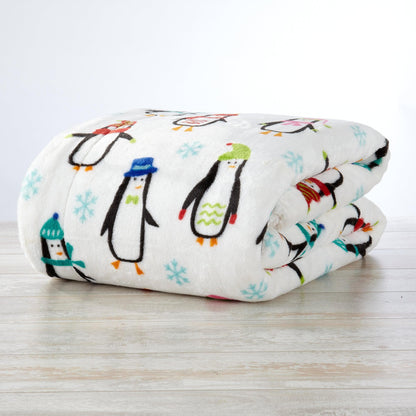 Christmas Sherpa Throw Blanket - Festive Christmas Themed Bedding