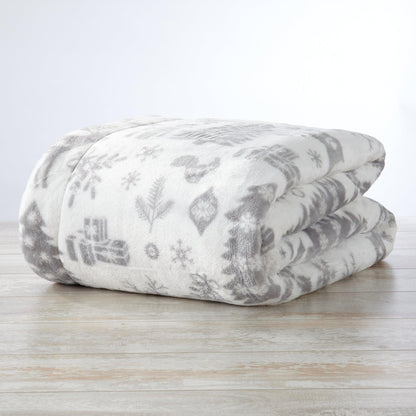 Christmas Sherpa Throw Blanket - Festive Christmas Themed Bedding