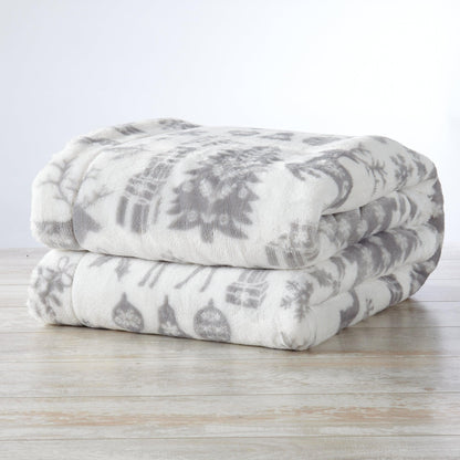 Christmas Sherpa Throw Blanket - Festive Christmas Themed Bedding