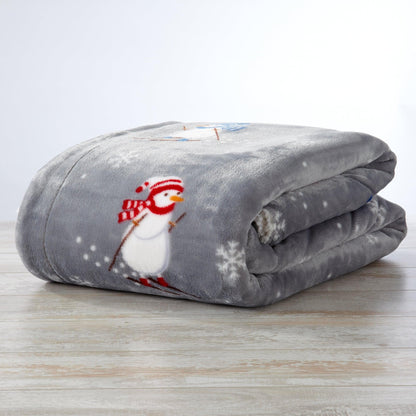 Christmas Sherpa Throw Blanket - Festive Christmas Themed Bedding