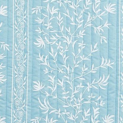 Blue Floral Quilt Set - Coastal Floral Quilts