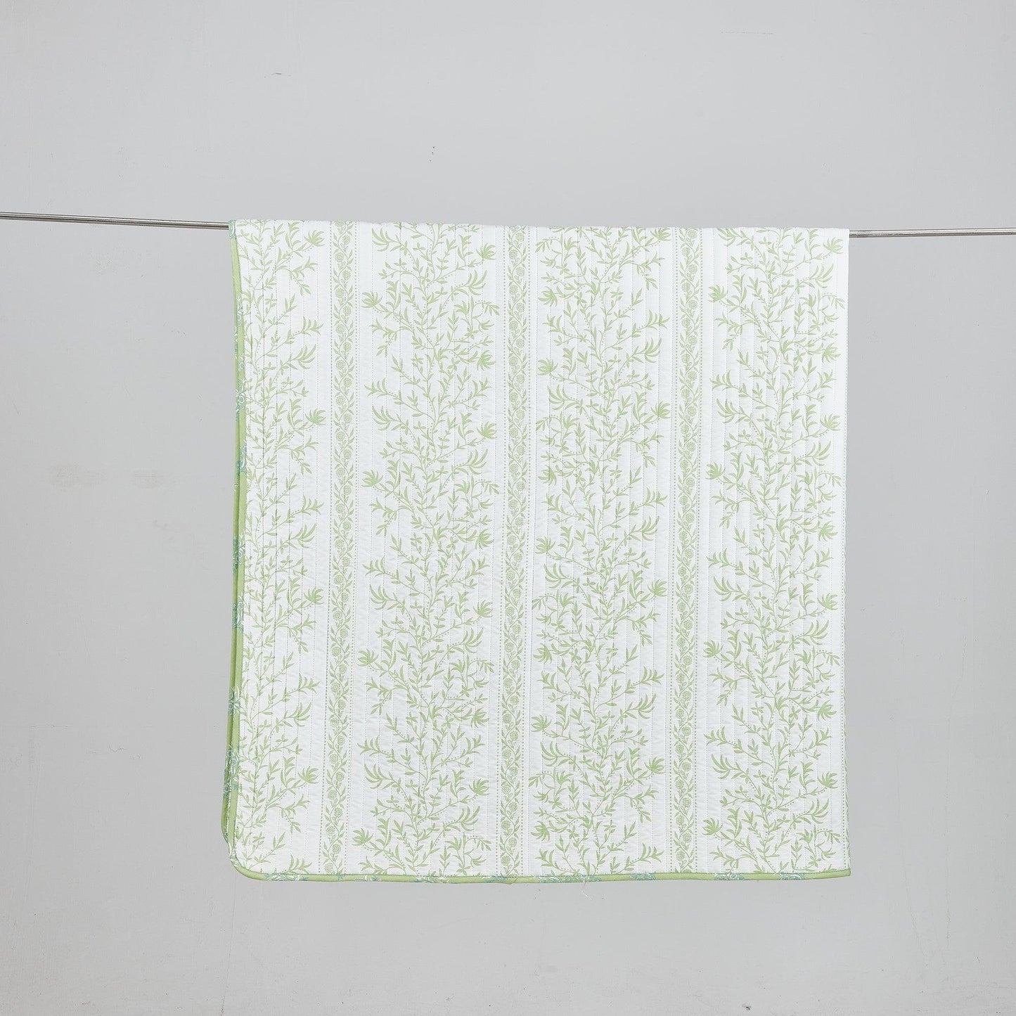 Green Floral Quilt Set - Gorgeous Floral Bedding Sets