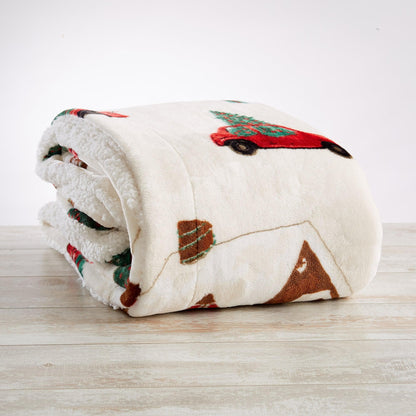 Christmas Sherpa Throw Blankets - Christmas Themed Quilts