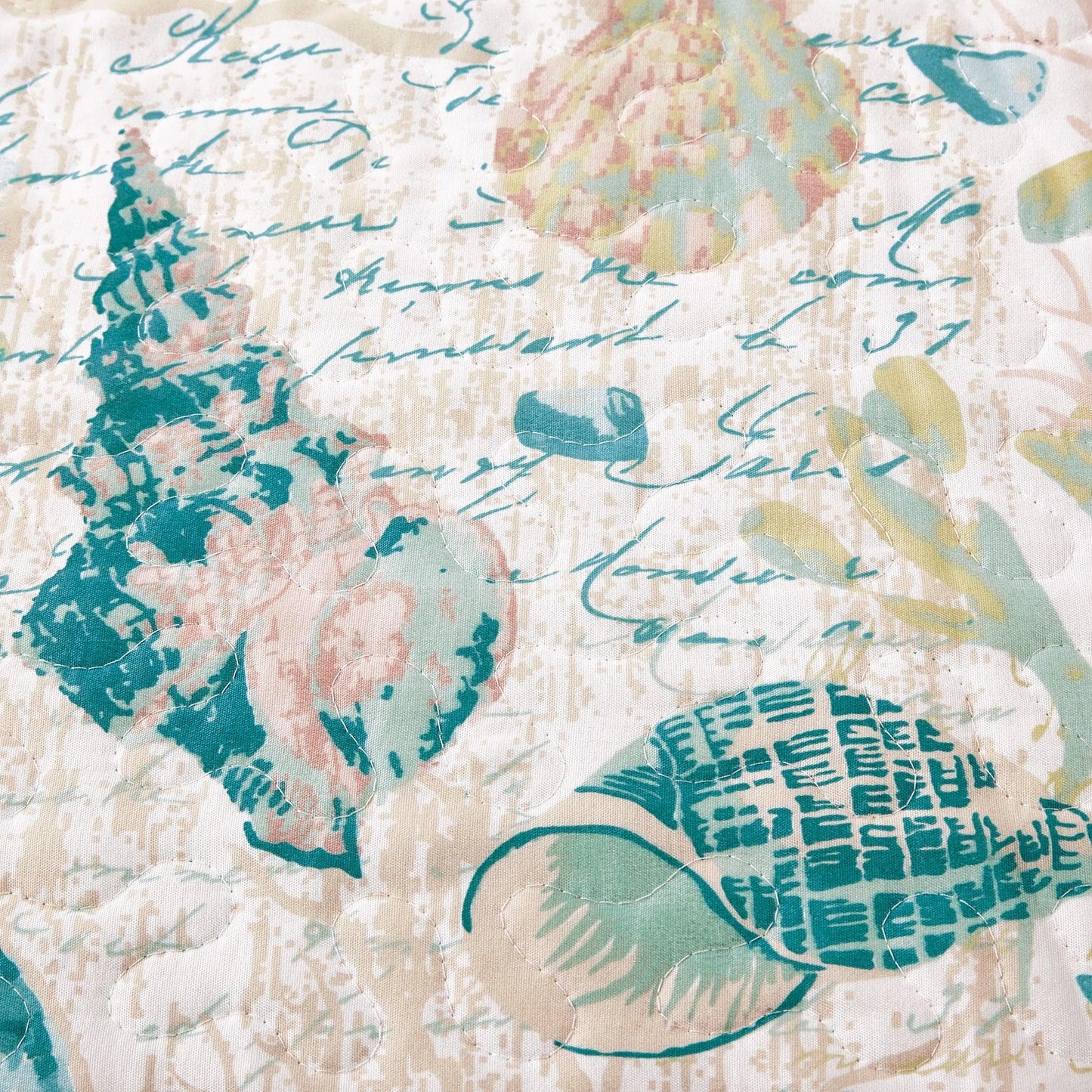 Seashell & Coral Quilt Set - Seashell Themed Bedding Sets