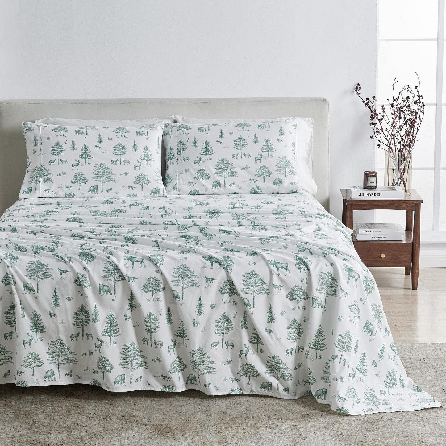 Lodge Microfiber Sheet - Mountain Ridge - Outdoor & Christmas Themed Bedding