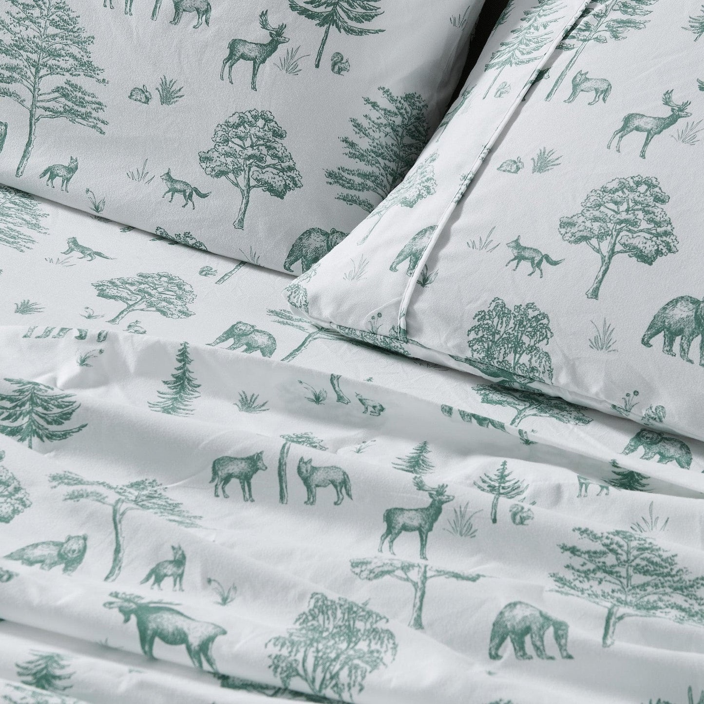 Lodge Microfiber Sheet - Mountain Ridge - Outdoor & Christmas Themed Bedding