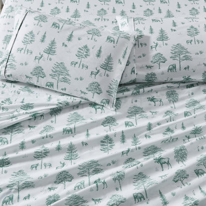 Lodge Microfiber Sheet - Mountain Ridge - Outdoor & Christmas Themed Bedding