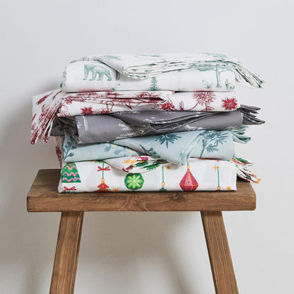 Lodge Microfiber Sheet - Mountain Ridge - Outdoor & Christmas Themed Bedding