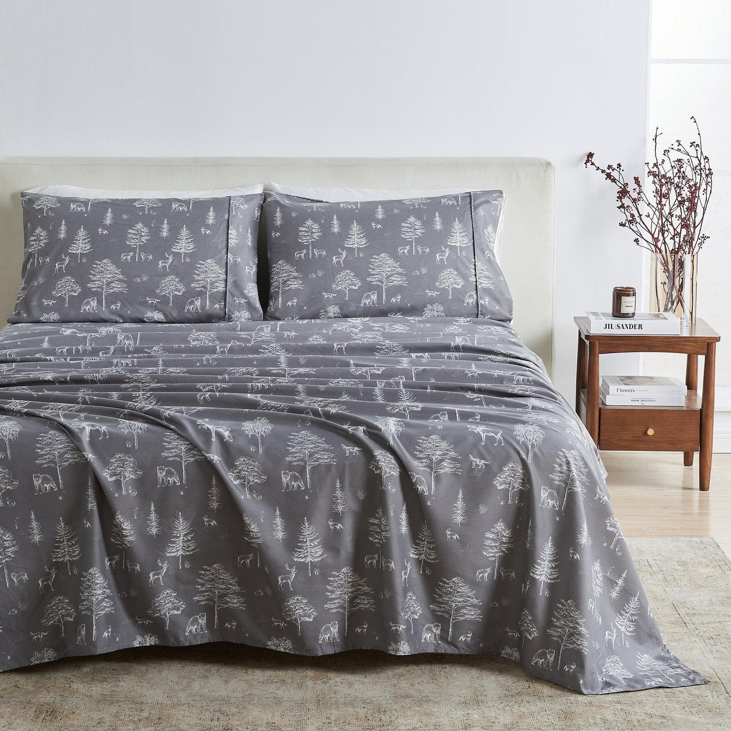 Lodge Microfiber Sheet - Mountain Ridge - Outdoor & Christmas Themed Bedding
