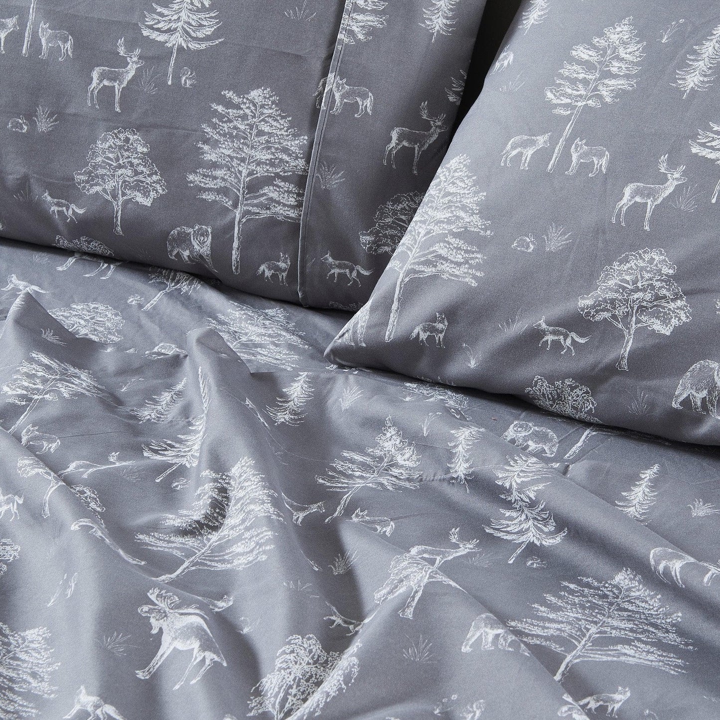 Lodge Microfiber Sheet - Mountain Ridge - Outdoor & Christmas Themed Bedding